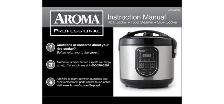 aroma commercial rice cooker instructions